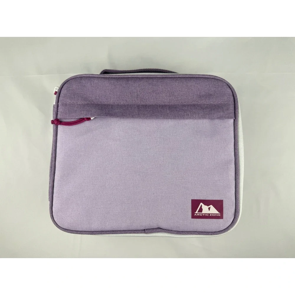 Arctic Zone Insulated Lunch Box Purple Lavender Zippered Bag